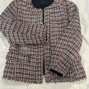 Ann Taylor Women's Multicolor Tweed Jacket Sz 12